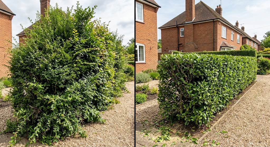 Hedge reduction, before and after